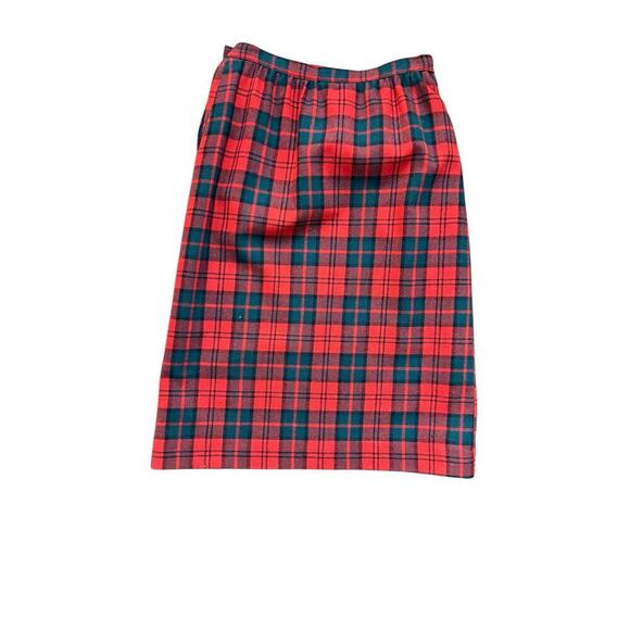 Vintage Pendleton Red Black Plaid Pattern Blazer & Skirt Set Size 14 - Picture 10 of 10